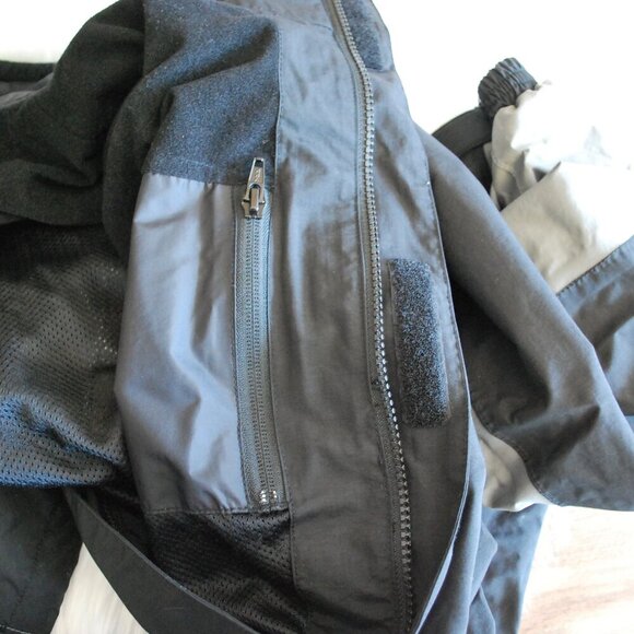 Weather Resistant Rain Coat with 3M Reflective Panels and Slingshot Logo Black - Picture 5 of 5